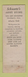 Matchbook Cover - Schwartz's Army Store Minneapolis MN WORN