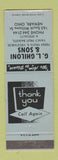 Matchbook Cover - GL Ghiloni & Sons Fruit Vegetables Newark OH