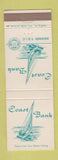 Matchbook Cover - Coast Bank Long Beach Garden Grove CA