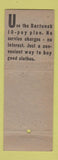 Matchbook Cover - Bartunek's Men's Clothes Cleveland OH