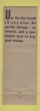 Matchbook Cover - Bartunek's Men's Clothes Cleveland OH