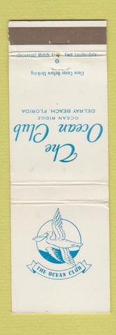 Matchbook Cover - The Ocean Club Delray Beach FL WEAR