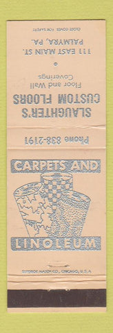 Matchbook Cover - Slaughter's Custom Floors Palmyra PA