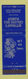 Matchbook Cover - Bittman's College Hill Florist Cincinnati OH