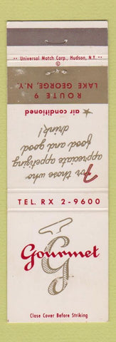 Matchbook Cover - Gourmet Restaurant Lake George NY