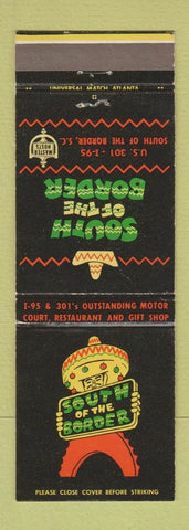 Matchbook Cover - South of the Border Dillon SC