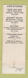Matchbook Cover - Village Inn Pizza Webster Houston TX