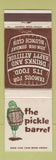Matchbook Cover - The Pickle Barrel Chicago Northbrook IL WEAR