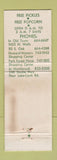 Matchbook Cover - The Pickle Barrel Chicago Northbrook IL WEAR
