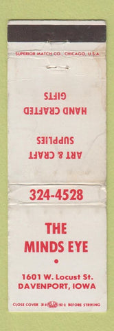 Matchbook Cover - The Minds Eye Davenport IA Art Craft Supply WORN