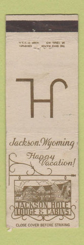 Matchbook Cover - Jackson Hole Lodge Cabins WY WORN
