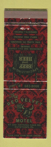 Matchbook Cover - Red Velvet Motel Kutztown PA