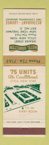 Matchbook Cover - Motel Hamilton Restaurant Utica NY