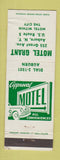 Matchbook Cover - Motel Grant Auburn NY