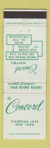 Matchbook Cover - Concord Hotel Kiamesha Lake NY