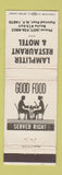Matchbook Cover - Lampliter Restaurant Motel Painted Post NY WEAR