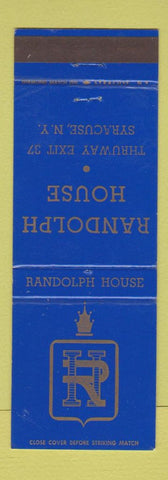 Matchbook Cover - Randolph House Syracuse NY