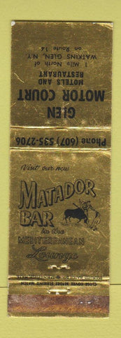 Matchbook Cover - Glen Motor Court Watkins Glen NY WORN