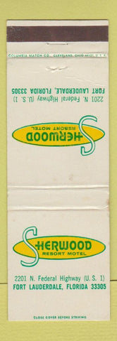 Matchbook Cover - Sherwood Resort Motel Fort Lauderdale FL