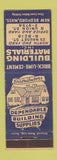 Matchbook Cover - Building Materials New Bedford MA WEAR