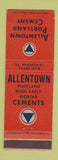 Matchbook Cover - Allentown Portland Cement Catasauqua PA