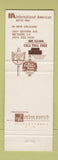 Matchbook Cover - International American Motor Inns Metairie LA