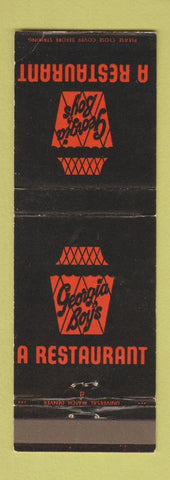 Matchbook Cover - Georgia Boy's Restaurant Aurora Littleton Colorado Colfax