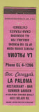 Matchbook Cover - Doc Carozza's La Paloma Restaurant WORN