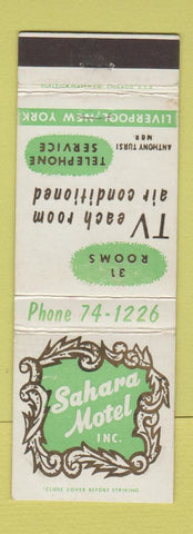 Matchbook Cover - Sahara Motel Liverpool NY