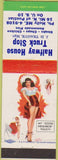 Matchbook Cover - Halfway House Truck Stop Pontiac MI pinup Good Neighbor Policy