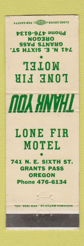 Matchbook Cover - Lone Fir Motel Grants Pass OR