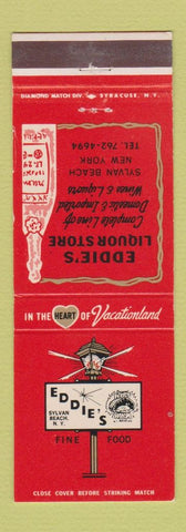 Matchbook Cover - Eddie's Liquor Store Sylvan Beach NY