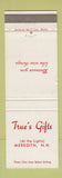 Matchbook Cover - True's Gifts Meredith NH WEAR