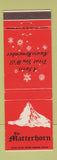 Matchbook Cover - The Matterhorn Restaurant Portland OR