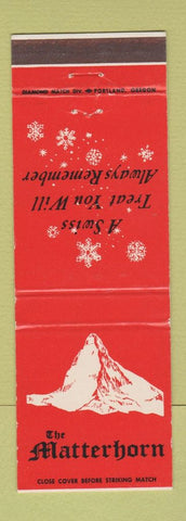Matchbook Cover - The Matterhorn Restaurant Portland OR