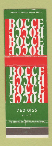 Matchbook Cover - Bocce Club