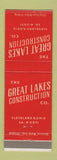 Matchbook Cover - Great Lakes Construction Cleveland OH