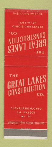 Matchbook Cover - Great Lakes Construction Cleveland OH