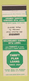 Matchbook Cover - Thrift Plan Loans Ambridge PA