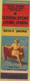 Matchbook Cover - Murray Lindsay Sinclair oil gas Austin TX pinup Sport Model