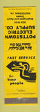 Matchbook Cover - Pottstown Electric Supply Pottstown PA