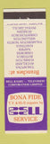 Matchbook Cover - Bell TV Hi Fi Repair New Zealand CHAIN