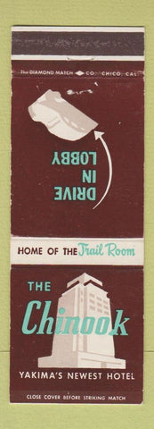 Matchbook Cover - Chinook Hotel Yakima WA