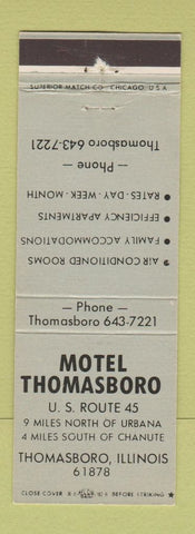 Matchbook Cover - Motel Thomasboro IL