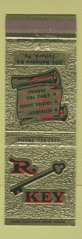 Matchbook Cover - R Key Restaurant Telford PA