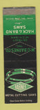 Matchbook Cover - Barnes Metal Cutting Saws Detroit MI WEAR
