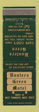 Matchbook Cover - Hunters Green Motel West Yarmouth MA