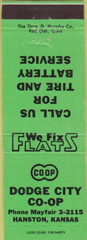 Matchbook Cover - Dodge City Coop Hanston KS WEAR