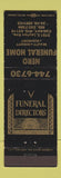 Matchbook Cover - Nero Funeral Home Cudahy WI