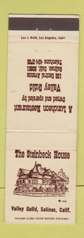 Matchbook Cover - Steinbeck House Valley Guild Salinas CA